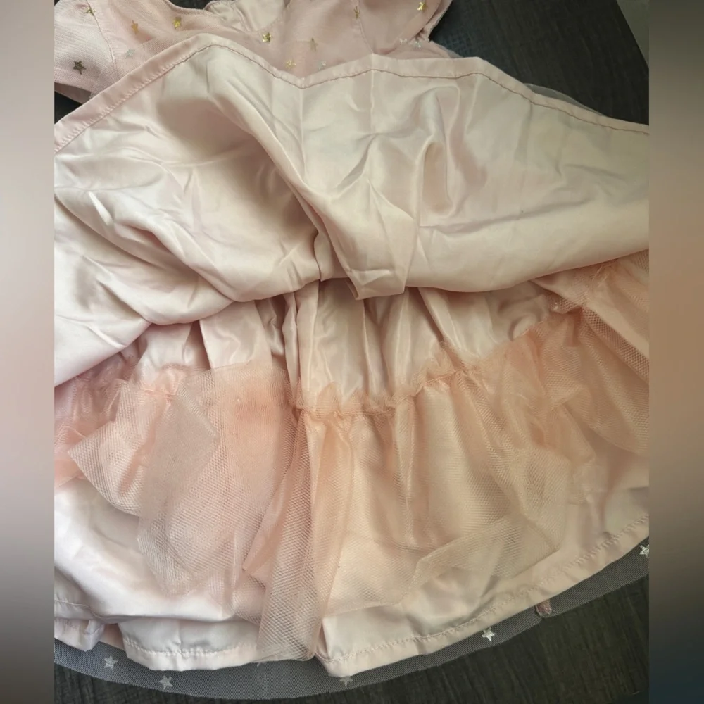 Pink Dress with Gold Stars for Baby Girl